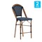 Flash Furniture BlackWhite PE Rattan Stacking Paris Stools, 2PK 2-SDA-AD642001-CS-NVYWH-NAT-GG - alternate 2